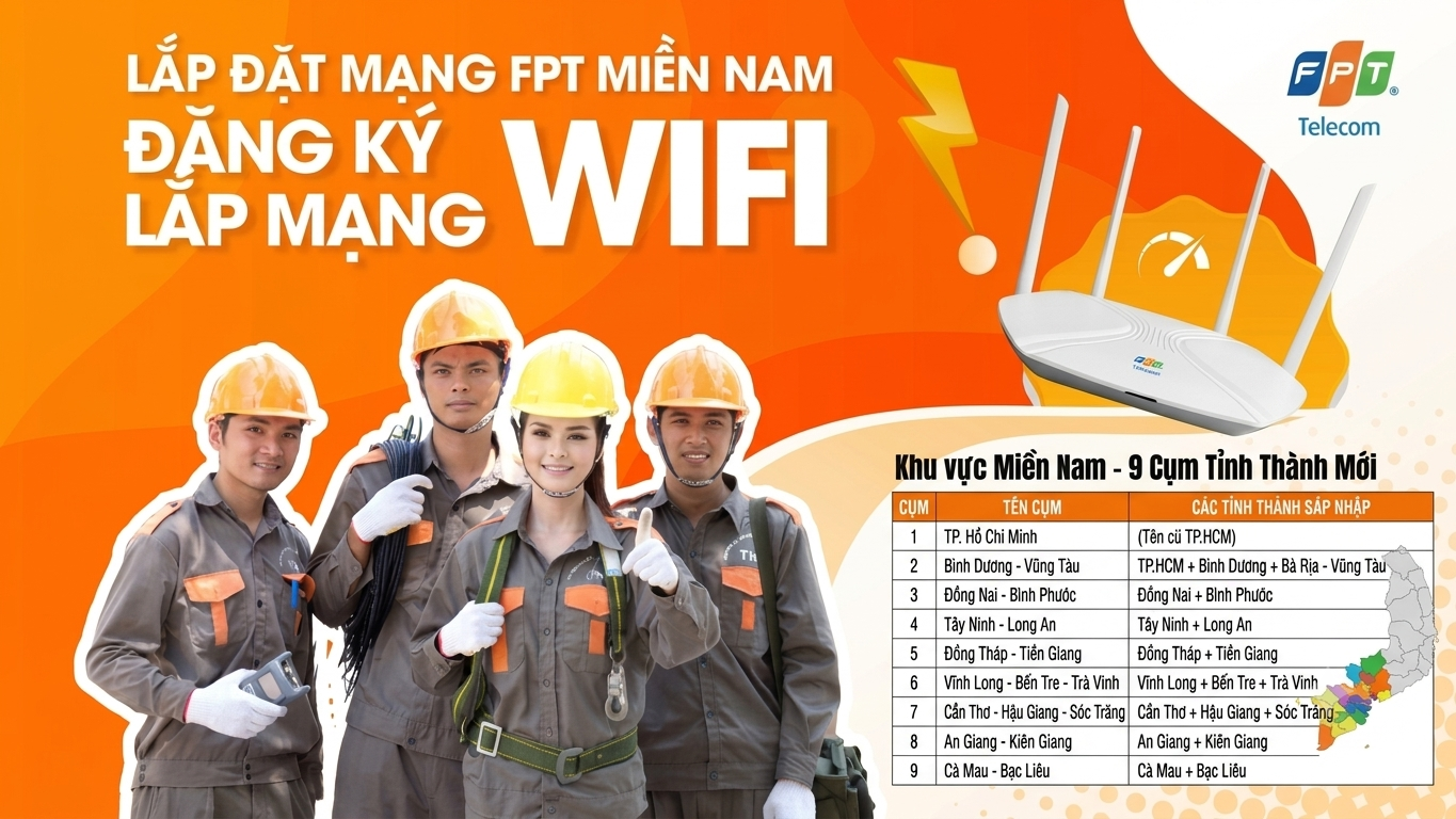 Lắp đặt mạng FPT miền Nam
